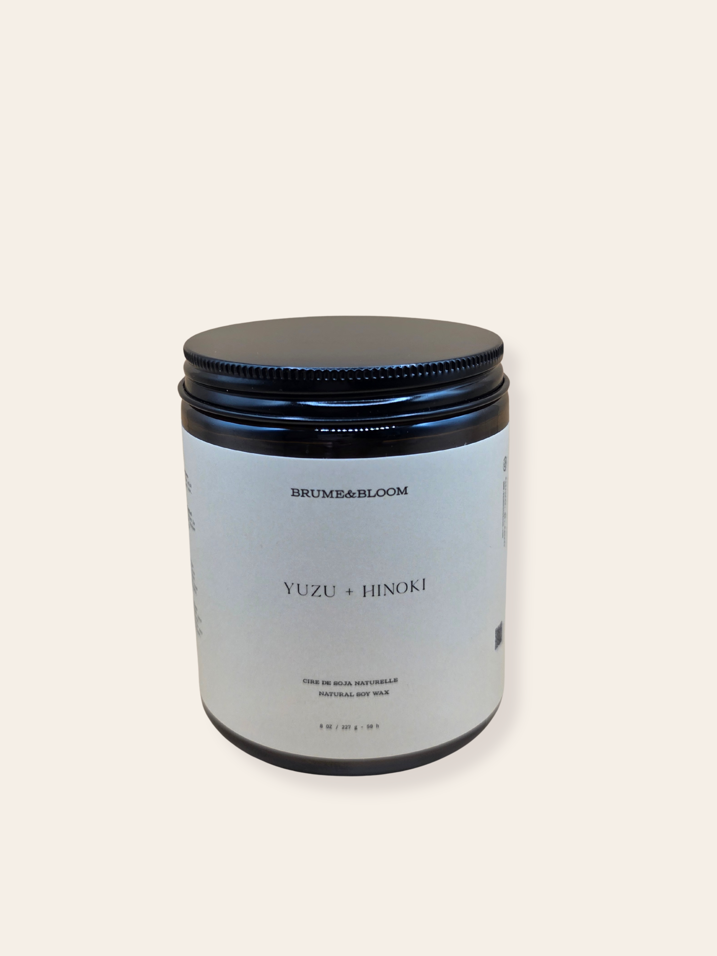 Bougie à mèche de bois Yuzu et Hinoki - Brume&Bloom