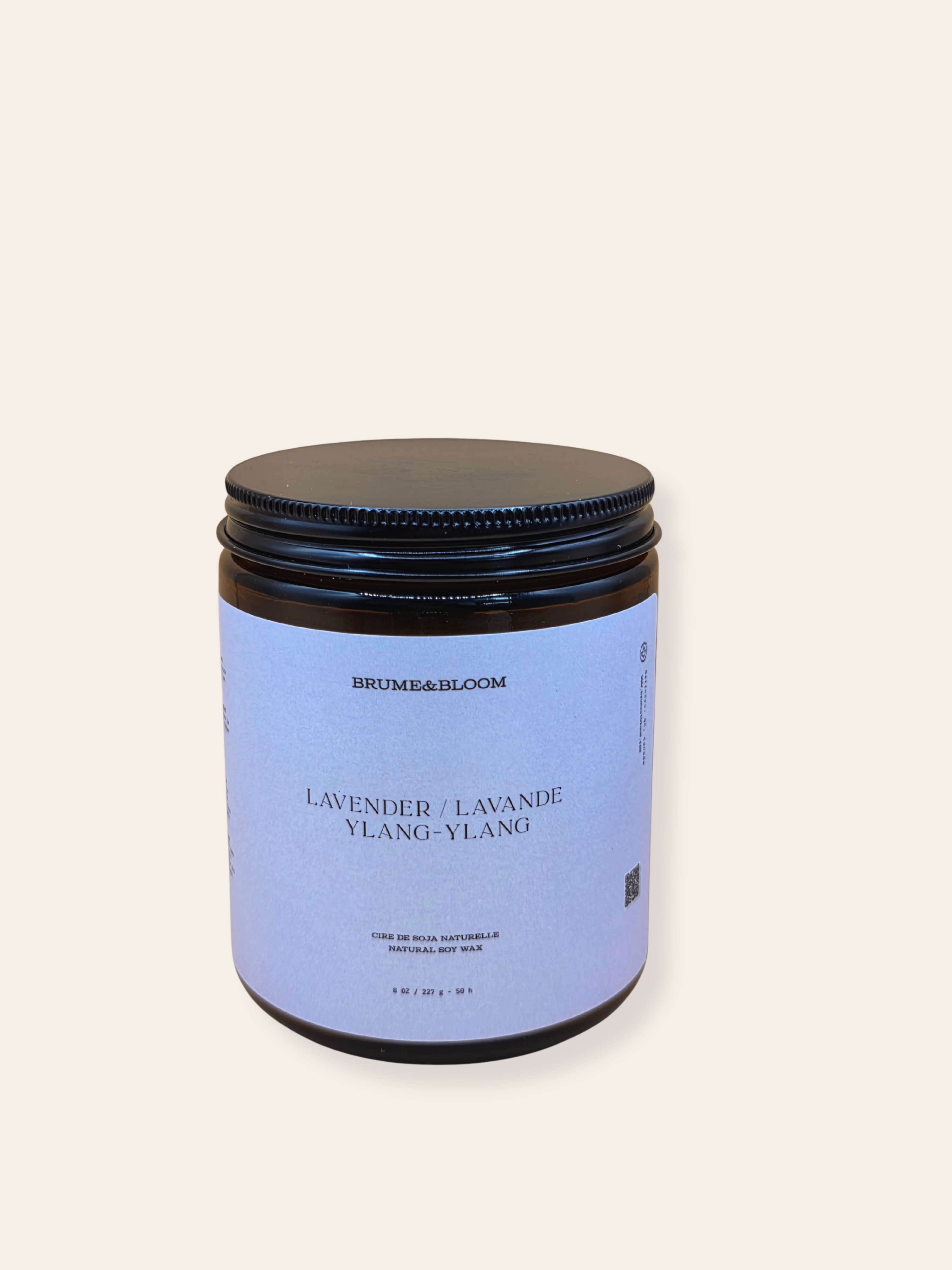 Bougie à mèche de bois Lavande et Ylang-Ylang - Brume&Bloom