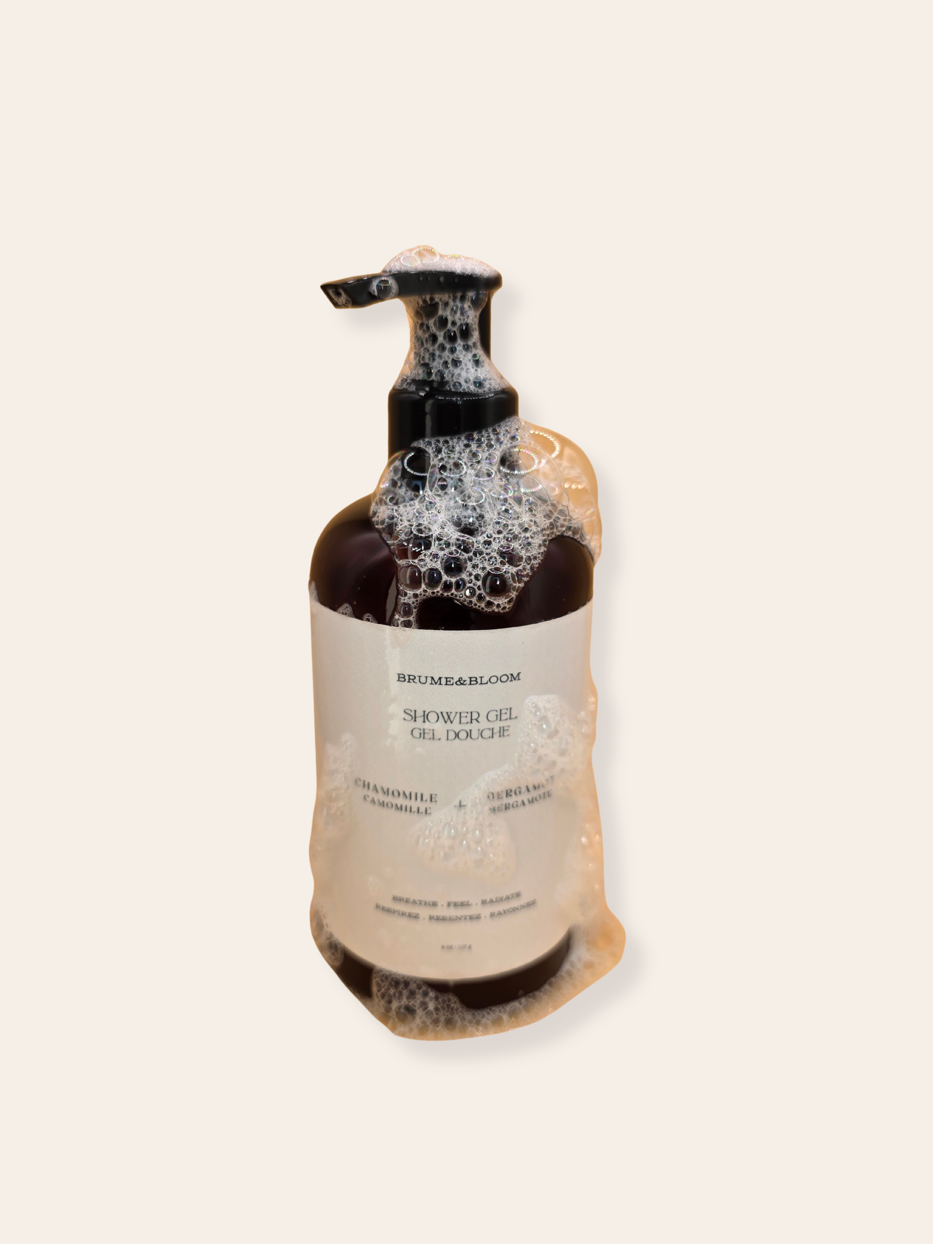 Mousse onctueuse du gel douche Camomille et Bergamote
