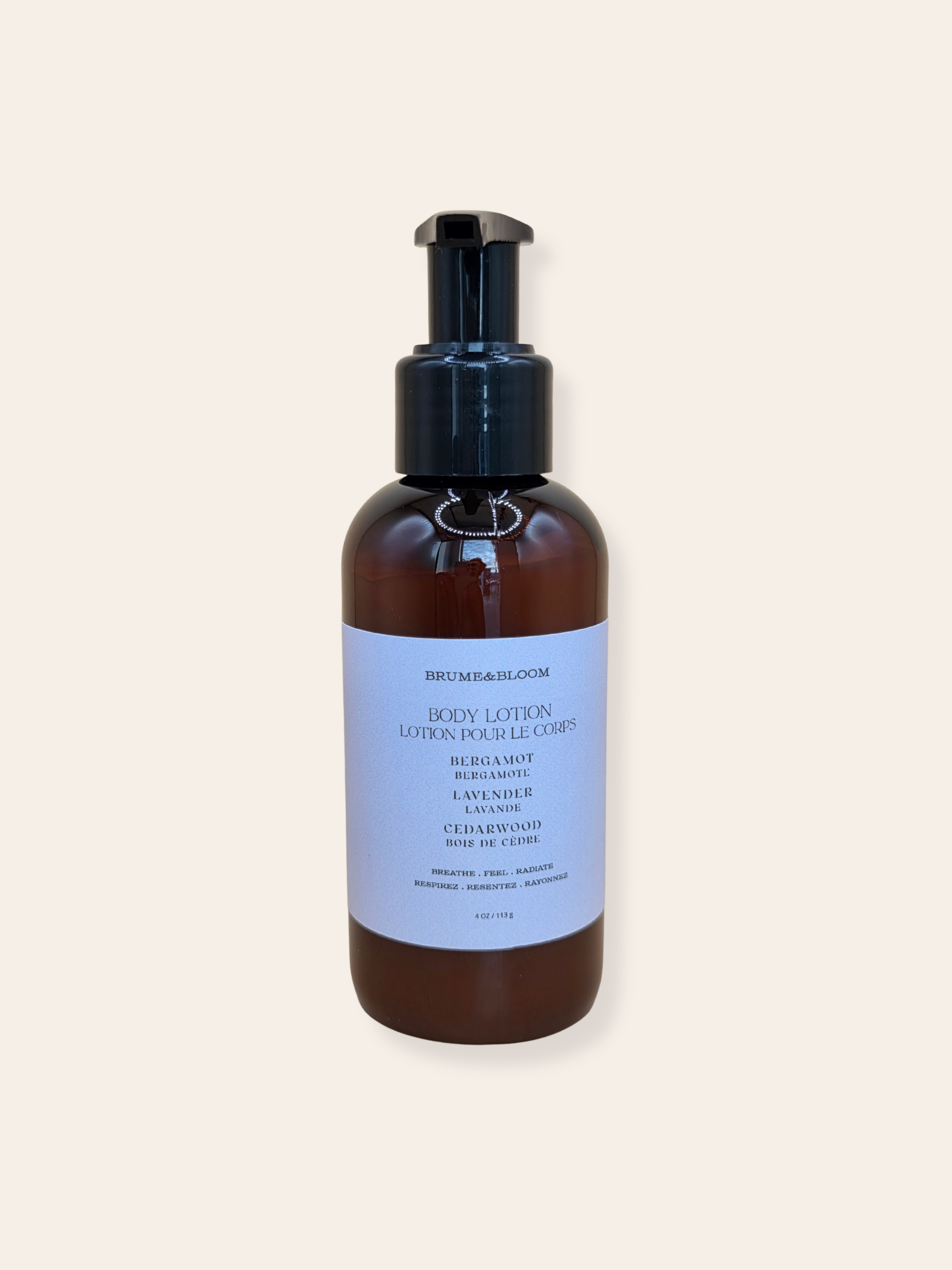 Lotion pour le corps Bergamote Lavande et Bois de cèdre - Brume&Bloom