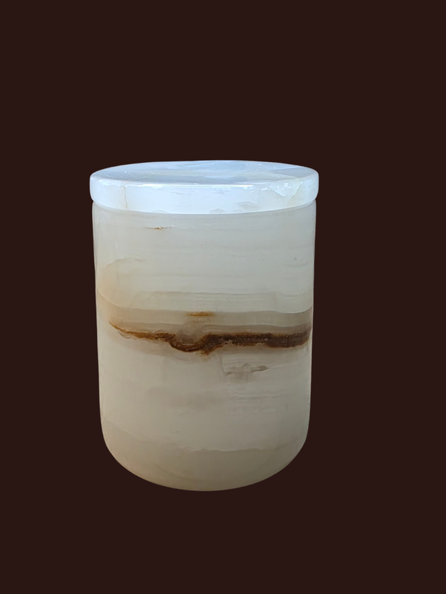 Vase en onyx naturel rechargeable